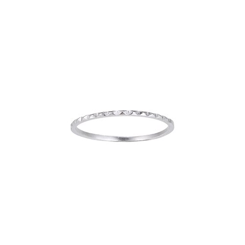 Ladies Pyramid Sterling Silver Ring