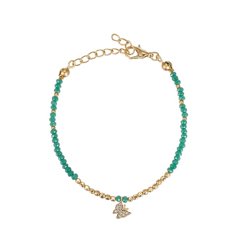 Ladies Butterfly Friendship Bracelet in Gold Plated