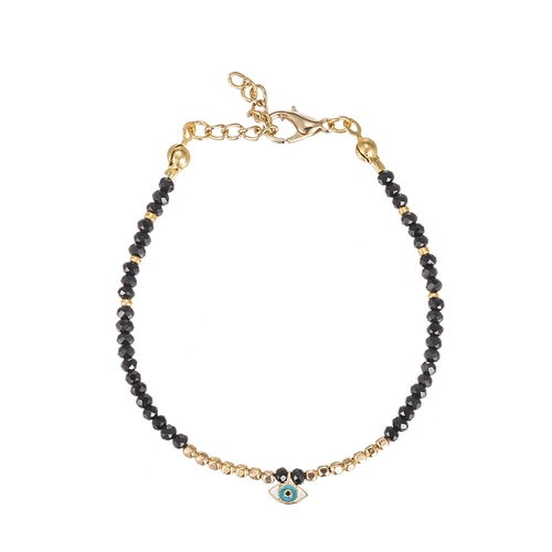 Ladies Evil Eye Friendship Bracelet in Gold Plated