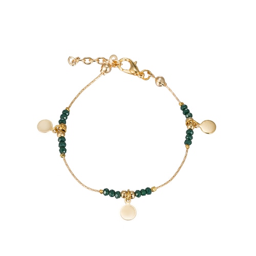 Ladies Triple Flake Gold Plated Bracelet