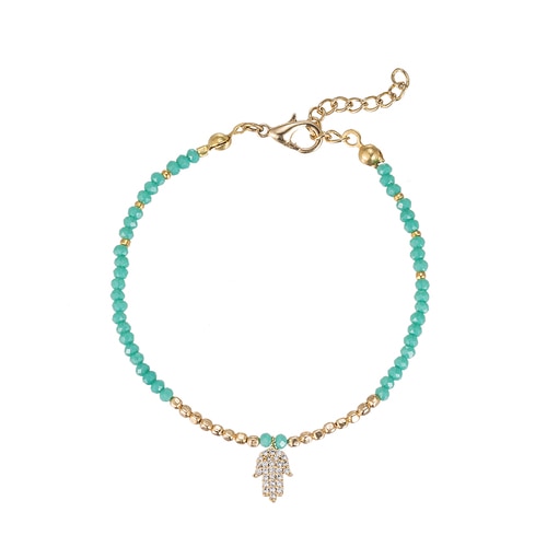 Ladies Hand of Hamsa Gold Plated Bracelet
