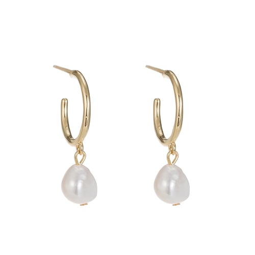 Ladies Pearl Gold Plated Earrings