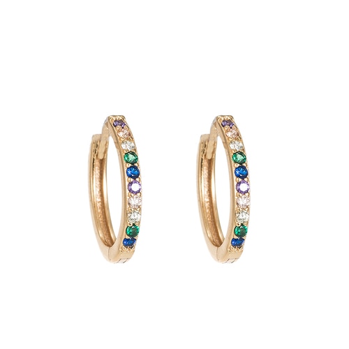 Ladies Rainbow Hoop Earrings