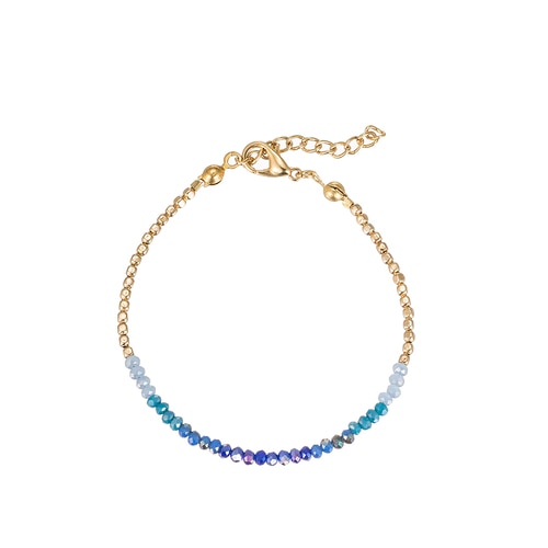 Ladies Tone-on-Tone Friendship Bracelet in Gold Plated