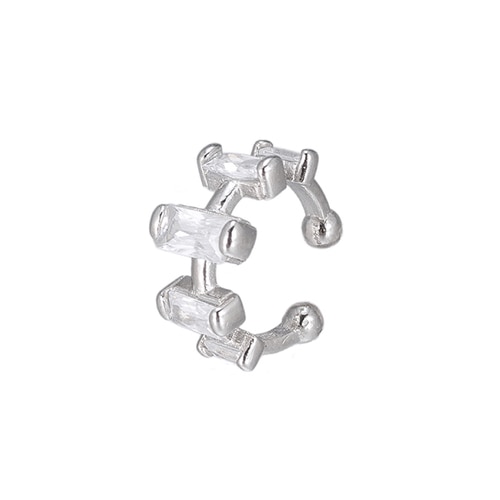 Ladies Five Zirconia Ear cuff in Sterling Silver