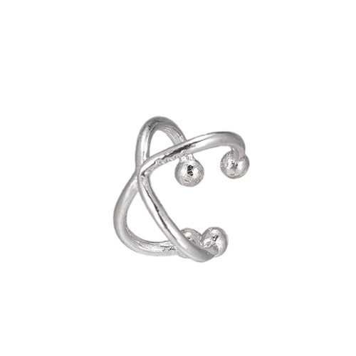 Ladies X Ear cuff in Sterling Silver