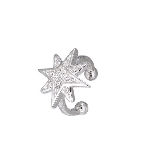 Ladies Compass Star Ear cuff in Sterling Silver
