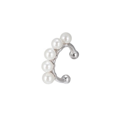 Ladies Five Pearl Ear cuff in Sterling Silver