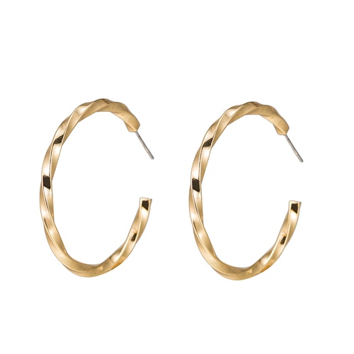 Ladies Swivel Hoop Earrings in Gold Plated