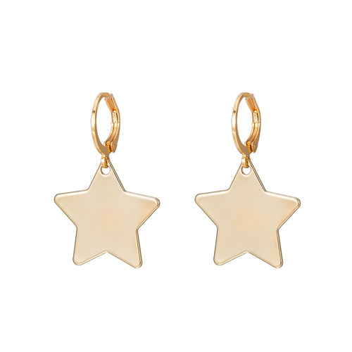 Ladies Star Gold Plated Earrings
