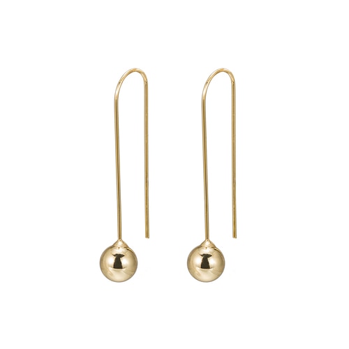 Ladies Sphere Earrings in Gold Plated