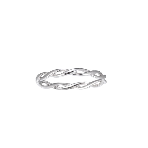 Ladies Twisted Sterling Silver Ring