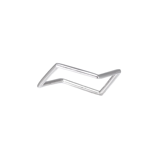 Ladies Asymmetric Cut Silver Ring