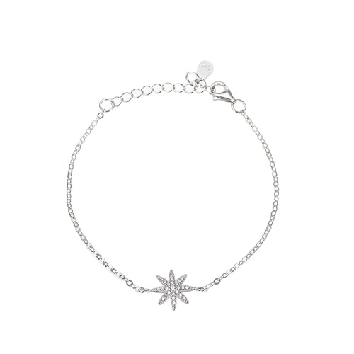 Ladies Octagram Sterling Silver Bracelet