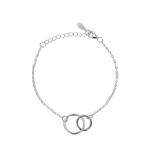 Ladies Concentric Sterling Silver Bracelet