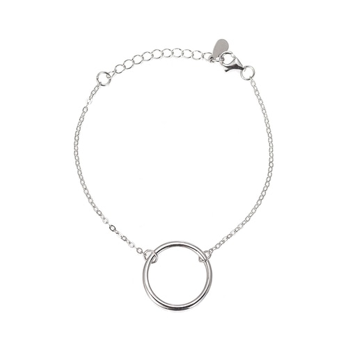 Ladies Circle Sterling Silver Bracelet