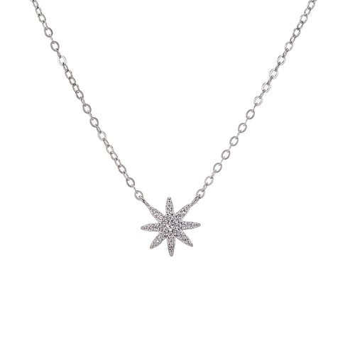 Ladies Fairy Star Sterling Silver Necklace