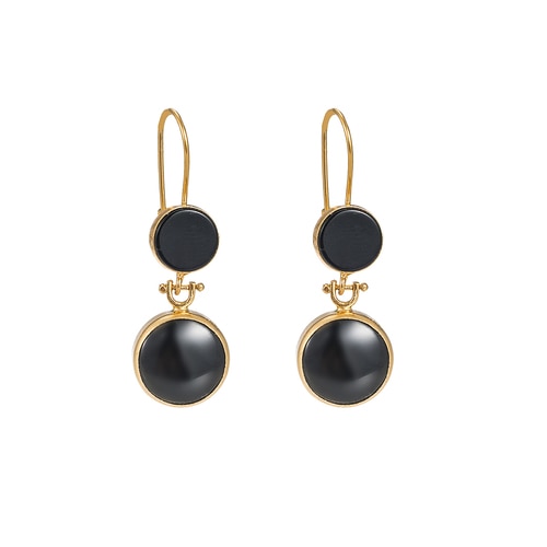 Ladies Onyx Dangly Earrings