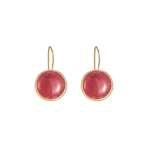 Ladies Red Agate dangly Earrings