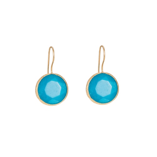 Ladies Aqua Blue Dangly Earrings
