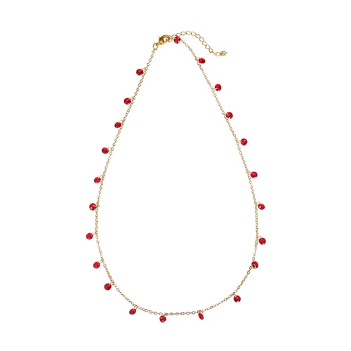 Ladies 18ct Gold Plated Dangly Crystal Necklaces