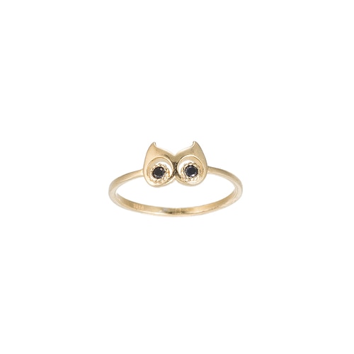 Ladies Owl Sterling Silver Ring