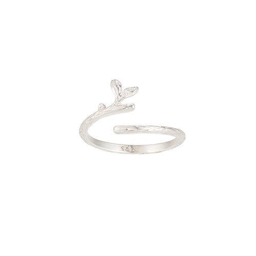 Ladies Adjustable Branch Sterling Silver Ring