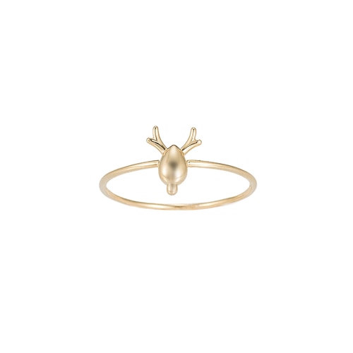 Ladies Stag Head Sterling Silver Ring