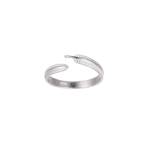 Ladies Feather Sterling Silver Ring