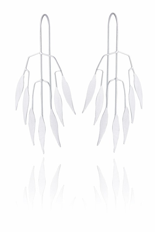Ladies Sterling Silver Tree Branches Earrings