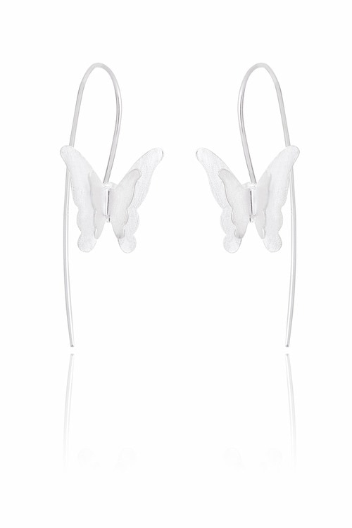 Ladies Sterling Silver Butterfly Earrings